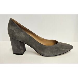 Gray Suede Johnston & Murphy Wrapped Block Heel Pointy Toe Pumps Size 8M‎